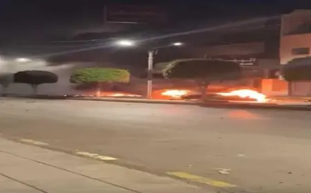 سقوط شظايا صاروخ في شارع الهاشمي بإربد يسبب إغلاق الشارع نتيجة الأضرار المادية