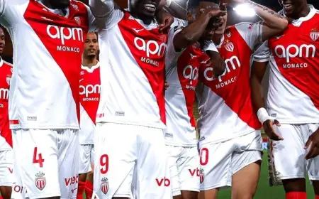 موناكو ينتزع انتصارًا هامًا على أنجيه بثنائية نظيفة في الدوري الفرنسي