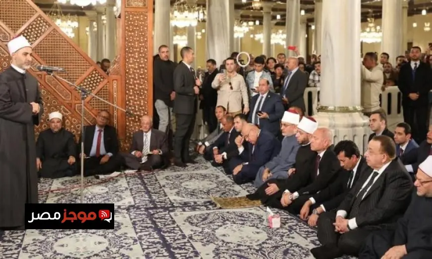 مفتي الجمهورية يشارك في احتفال ليلة النصف من شعبان بمسجد الإمام الحسين