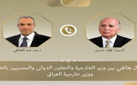 وزير الخارجية يتواصل هاتفيا مع نظيره العراقي لبحث خفض التصعيد الإقليمي وإدانة انتهاك سيادة العراق