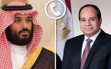 السيسى يؤكد لولى العهد السعودى أن المساس بسيادة الدول العربية يهدد الاستقرار الإقليمى