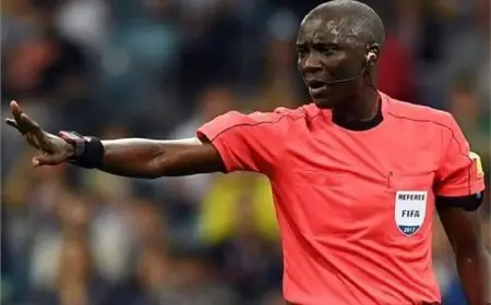 ندالا يحكم مباراة المصري وشباب بلوزداد في ربع نهائي بطولة الكونفدرالية