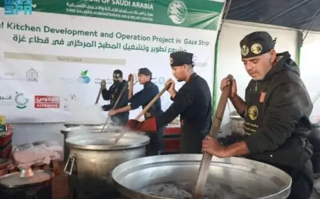 مركز الملك سلمان للإغاثة يوزع أكثر من 24000 وجبة غذائية جاهزة في غزة
