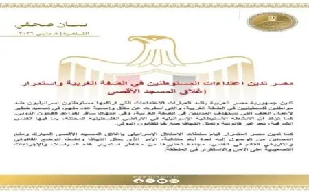 مصر تندد بالهجمات الاستيطانية في الضفة الغربية واحتجاز المسجد الأقصى بدون فتح