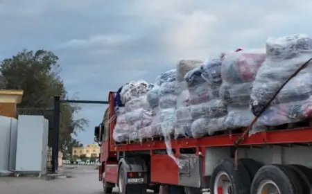 الهلال الأحمر المصري يطلق القافلة رقم 152 المحملة بـ 3680 طن من المساعدات الإنسانية الشاملة