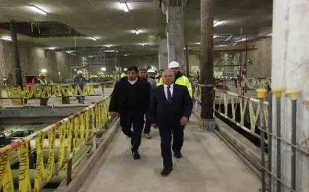 وزير النقل يزور محطة الملك الصالح في إطار مشروع المرحلة الأولى للخط الرابع لمترو الأنفاق