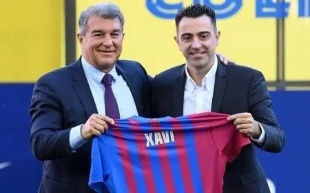 لابورتا يوضح أسباب فشل عودة ميسي إلى برشلونة ويرد على تشافي