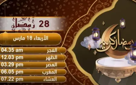 إمساكية اليوم الثامن والعشرين من رمضان 2023 بتوقيت القاهرة وأوقات الصلاة