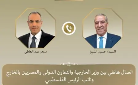 وزير الخارجية يناقش مع نائب الرئيس الفلسطيني آخر مستجدات الأوضاع في الضفة الغربية وقطاع غزة