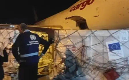 طائرة مساعدات بلجيكية تصل بيروت محملة بالأدوية والمستلزمات الطبية الضرورية