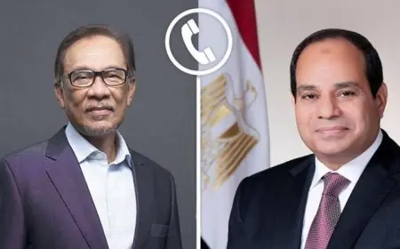 الرئيس السيسي يلقي نظرة على التطورات الإقليمية في اتصال هاتفي مع رئيس وزراء ماليزيا