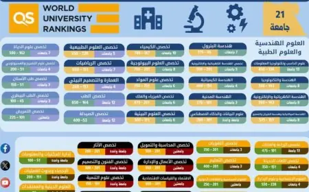 21 جامعة مصرية تتألق في تصنيف QS العالمي للتخصصات 2026 حسب وزارة التعليم العالي