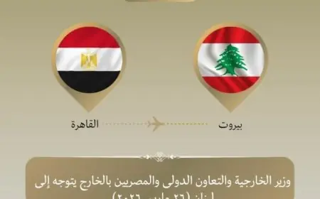 وزير الخارجية يزور بيروت لدعم مصر تنفيذًا لتوجيهات الرئيس