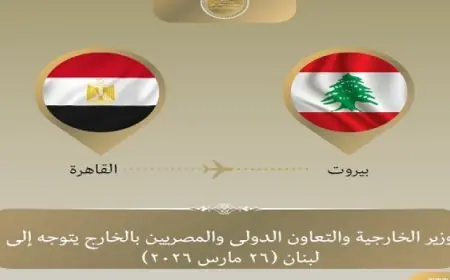 وزير الخارجية المصري يتوجه إلى بيروت تأكيدًا لدعم مصر للبنان وفق توجيهات الرئيس السيسى