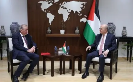 محمد مصطفى يلتقي الممثل الأوروبي لعملية السلام لبحث أبرز المستجدات السياسية