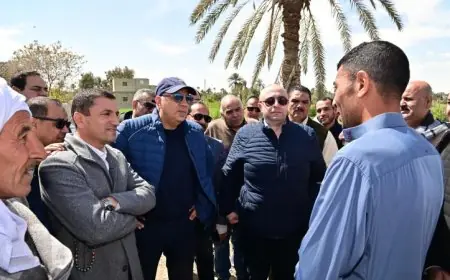 وزير الموارد المائية يقوم بجولة تفقدية للاطلاع على حالة المنظومة المائية في محافظة الفيوم