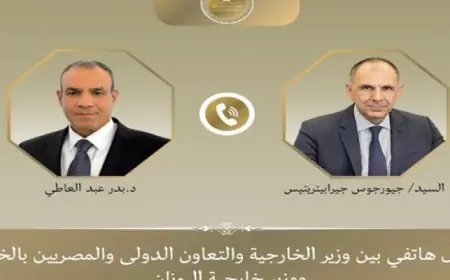وزير الخارجية يناقش مع نظيره اليوناني آخر التطورات الإقليمية وطرق تقليل التوتر في المنطقة
