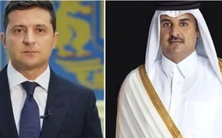 أمير قطر والرئيس الأوكراني يتناولان أحدث مستجدات الأوضاع الإقليمية والدولية