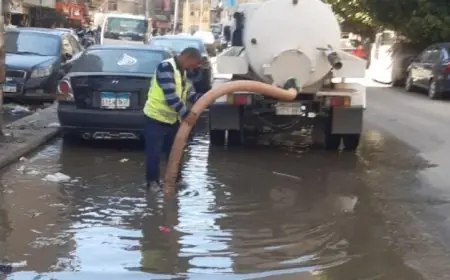 قطع المياه عن مناطق واسعة في الجيزة بسبب تسرب خط رئيسي بقطر 1000 مم