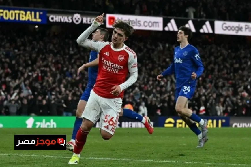 ماكس داومان يحقق إنجازاً تاريخياً مع أرسنال بتسجيل هدفه أمام إيفرتون في الدوري الإنجليزي فيديو