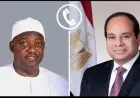 الرئيس السيسي ونظيره الجامبي يتبادلان المحادثات لتعزيز العلاقات الثنائية بين مصر وجامبيا