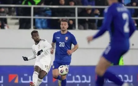 منتخب السعودية يتلقى هزيمة من صربيا في مباراة ودية قبل انطلاق كأس العالم