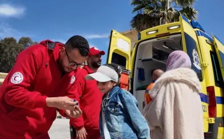 الهلال الأحمر المصري يوزع 42 ألف سلة غذائية ومستلزمات شتوية لدعم سكان غزة