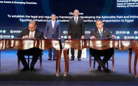 مصر وقبرص تتعاونان في “إيجبس 2026” لتسريع ربط حقل أفروديت بمحطات الإسالة المصرية
