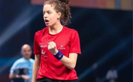 أول مصرية وإفريقية في التاريخ هنا جودة تتأهل لربع نهائي كأس العالم لتنس الطاولة