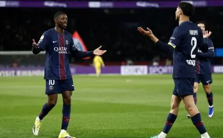 ديمبيلي يتألق ويسجل هدفين يقودان سان جيرمان للفوز على تولوز