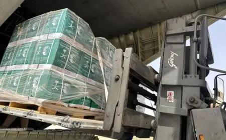 وصول الطائرة الإغاثية السعودية رقم 83 إلى مطار العريش لدعم الفلسطينيين في قطاع غزة
