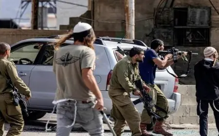 فلسطينيون يردون على هجوم المستعمرين في قرية قصرة بجنوب نابلس