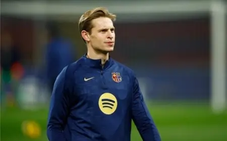 دي يونج يحدد موقفه من اللعب مع برشلونة أمام أتلتيكو مدريد في دوري أبطال أوروبا