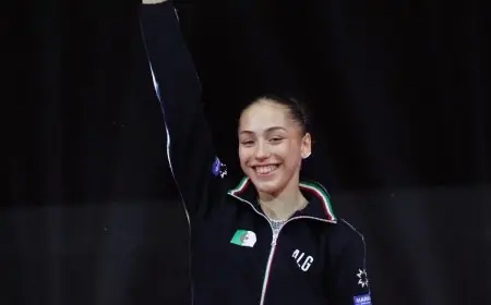 الجزائرية نمور تحصد الميدالية الذهبية الثانية في بطولة العالم للجمباز الفني