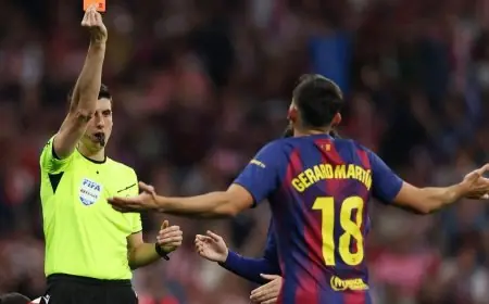 لجنة حكام الليغا تؤكد استحقاق لاعب برشلونة للطرد خلال مواجهة أتلتيكو مدريد