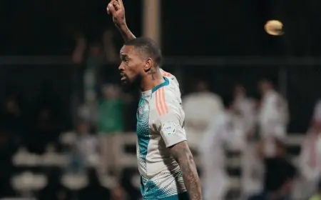 توني يحرز هدف التقدم للأهلي ضد الفيحاء في الشوط الأول