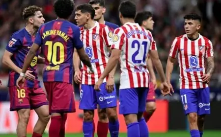 دوري أبطال أوروبا أتلتيكو مدريد يفتح التسجيل بهدف ألفاريز في الشوط الأول ضد برشلونة