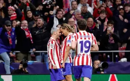 أتلتيكو مدريد يحقق هدفه الثاني في ربع نهائي دوري أبطال أوروبا ضد برشلونة فيديو