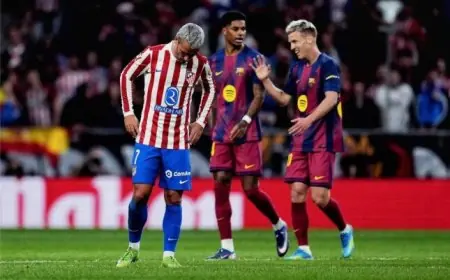 أتلتيكو مدريد ينتقم من برشلونة بفوز مثير بثنائية في ذهاب ربع نهائي دوري أبطال أوروبا فيديو