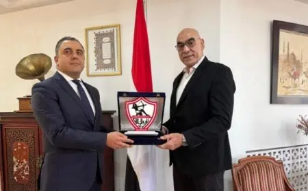 هشام نصر يزور سفير مصر في الجزائر قبل مواجهة شباب بلوزداد في الكونفدرالية