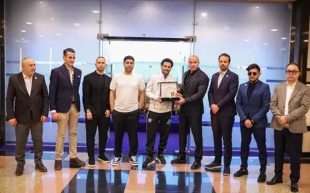 استقبال نادي بيراميدز لوفد نادي المدينة الليبي في زيارة ودية لتعزيز التعاون الرياضي