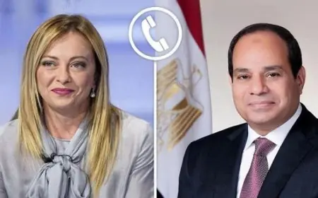 الرئيس السيسي ورئيسة وزراء إيطاليا يتبادلان الآراء حول تطورات الأوضاع في الشرق الأوسط