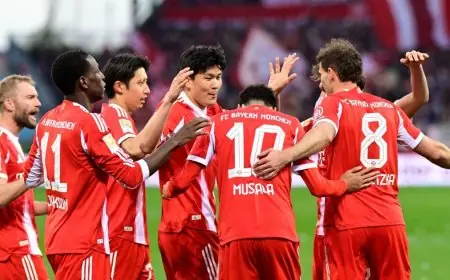 بايرن ميونخ يحقق فوزًا ساحقًا على سانت باولي ويقترب من إحراز اللقب بتسجيل رقم تاريخي جديد