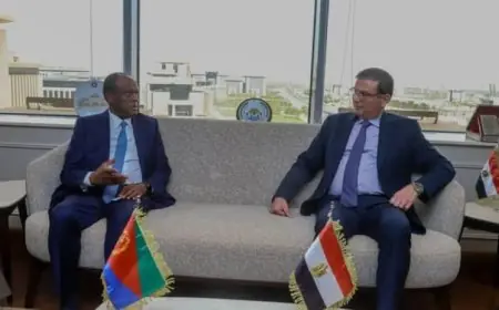 وزير الزراعة يناقش تعزيز التعاون مع المستشار الاقتصادي للرئيس الإريتري لتعزيز التنمية الزراعية