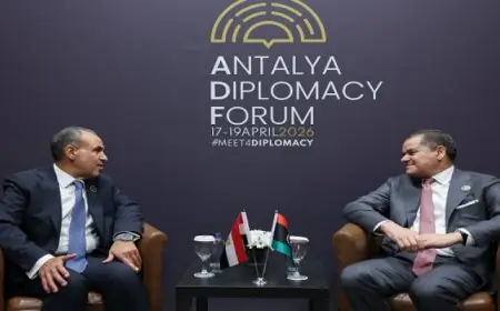 وزير الخارجية المصري يعبر عن دعم القاهرة لاستقرار ليبيا وسيادتها خلال لقاءه بالدبيبة في أنطاليا