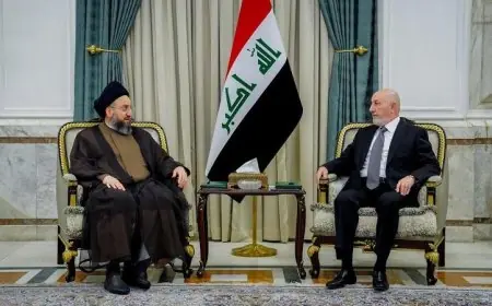 رئيسا العراق وتيار الحكمة الوطني يشددان على أهمية الإسراع في اختيار رئيس الوزراء الجديد