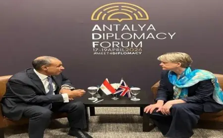 وزير الخارجية يطمح لترسيخ وقف إطلاق النار من خلال المفاوضات الأمريكية الإيرانية خلال لقائه بنظيرته البريطانية