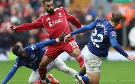 تشكيلة ليفربول المنتظرة لمواجهة إيفرتون أهمية صلاح في مباراة سلوت