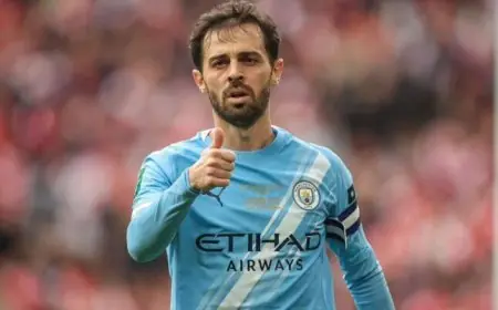 جوارديولا يحتفل ببرناردو سيلفا برسالة مؤثرة قبل مواجهة آرسنال القوية