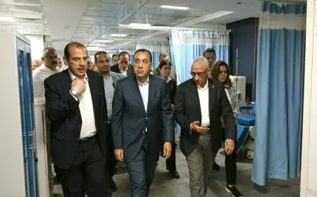 رئيس الوزراء يزور مستشفى العريش العام لتفقد مبنى الغسيل الكلوي الجديد